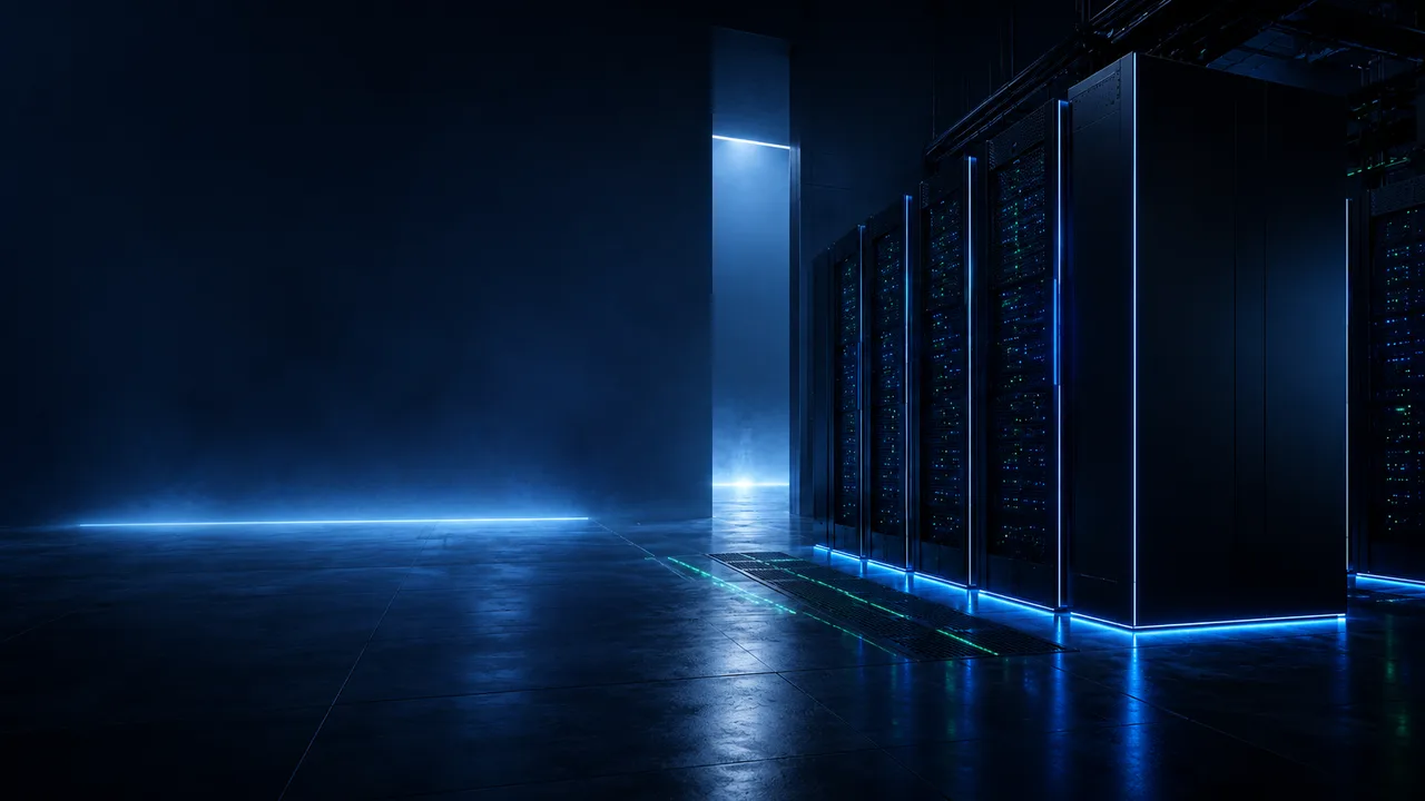 Virtualization control-plane diagram — host agents reporting into a single control plane across a hardware rack